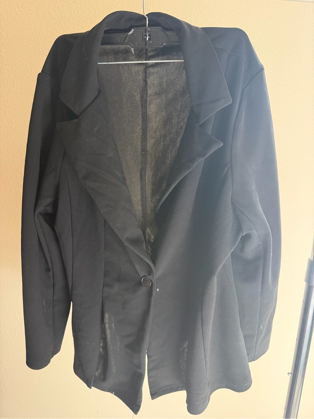 SHEIN Black Single-Button Women's Blazer